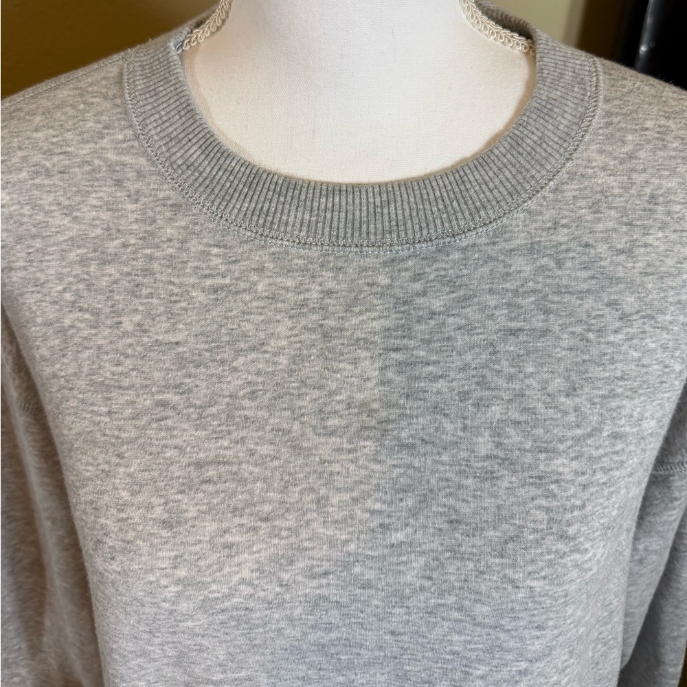 aerie oversized grey sweatshirt with split hem on sides size small - Picture 2 of 10